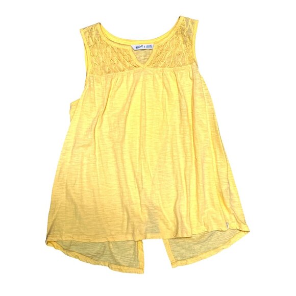 Woolrich L Yellow Organic Cotton Sleeveless Blouse Boho Resort Summer City Chic - Picture 12 of 13